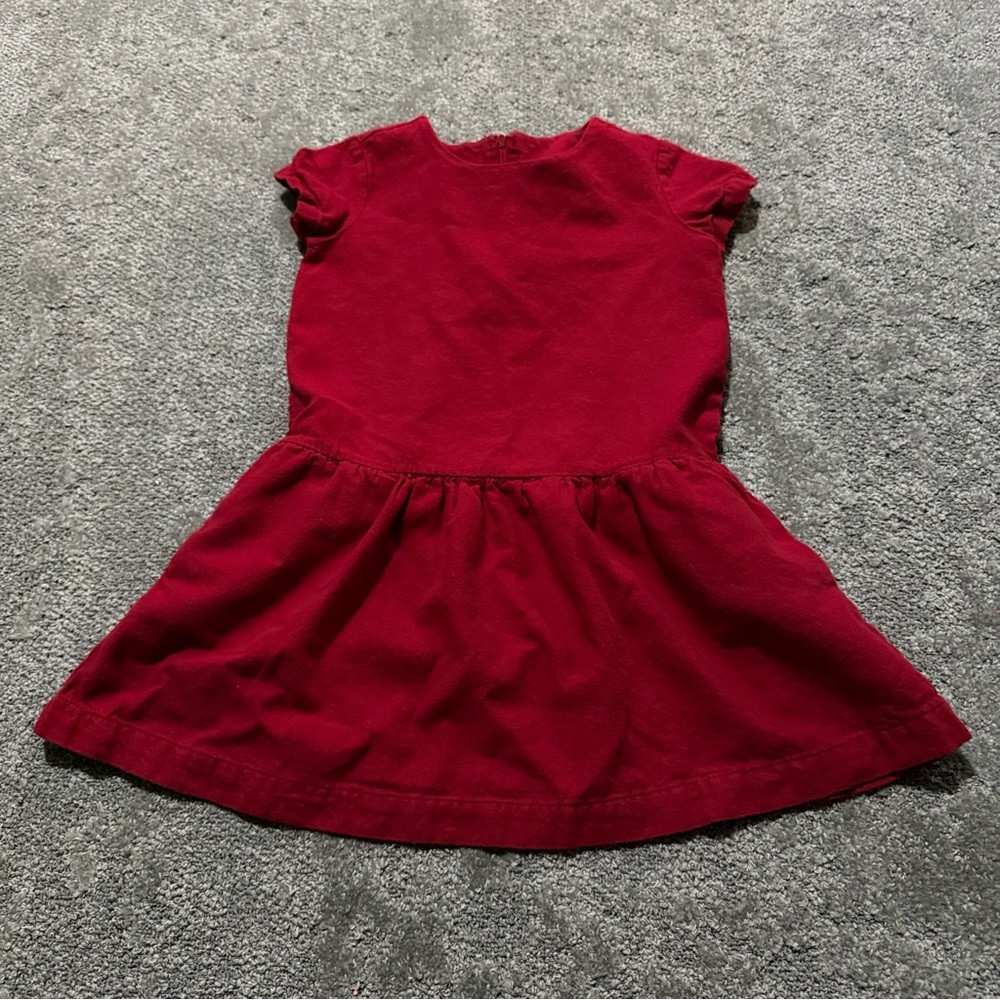 Primary 100% cotton red sleeveless kids dress size 4 - 5 4t 5t great condition